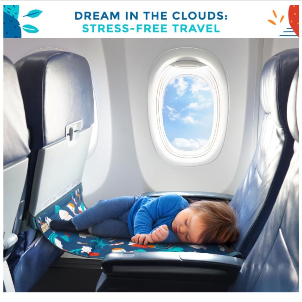 CozyFly Plane Seat for Toddlers Airplane Bed Seat Extender Travel Bed Hammock - Picture 6 of 7